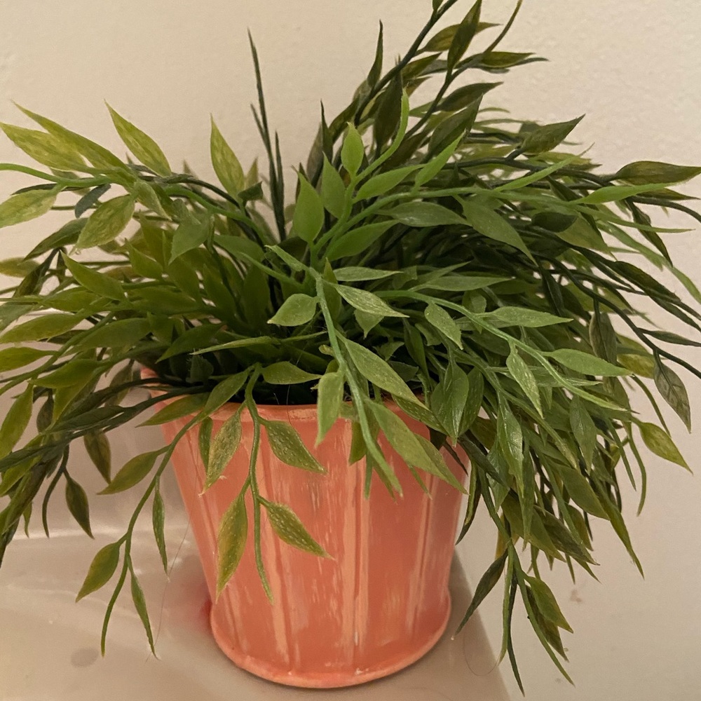 Fake plant and pot